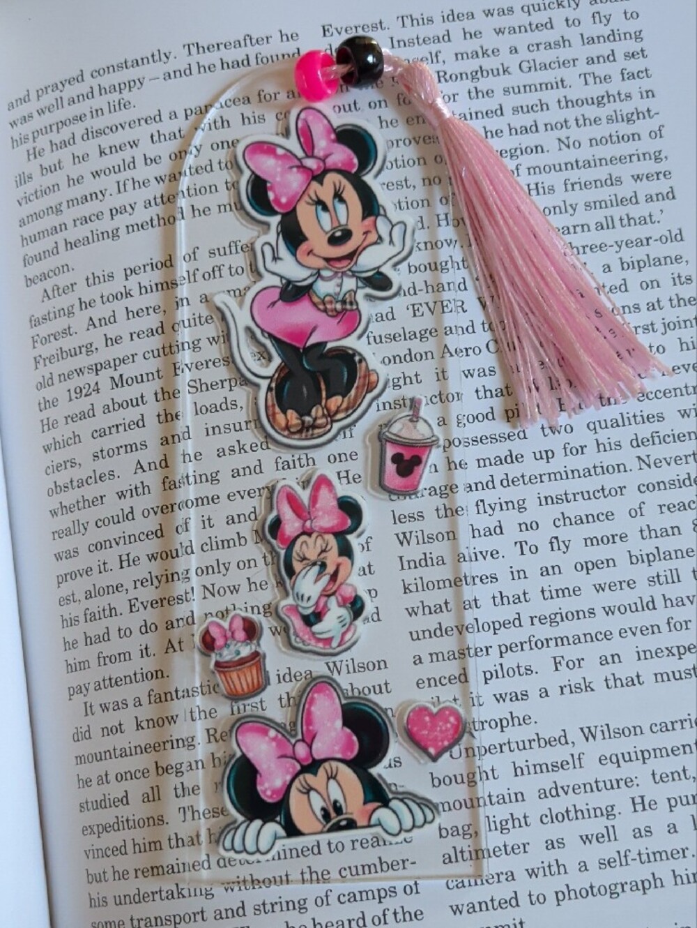 Disney Pink Minnie Mouse Tassel Bookmark